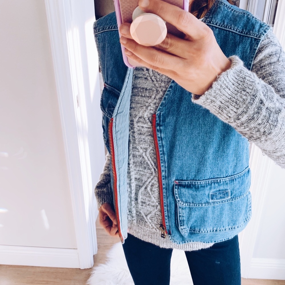 Vintage 90s GAP Denim Utility Vest